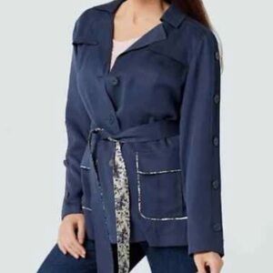 🆕 Laura Felt Women's Navy Blue Button-Down Jacket